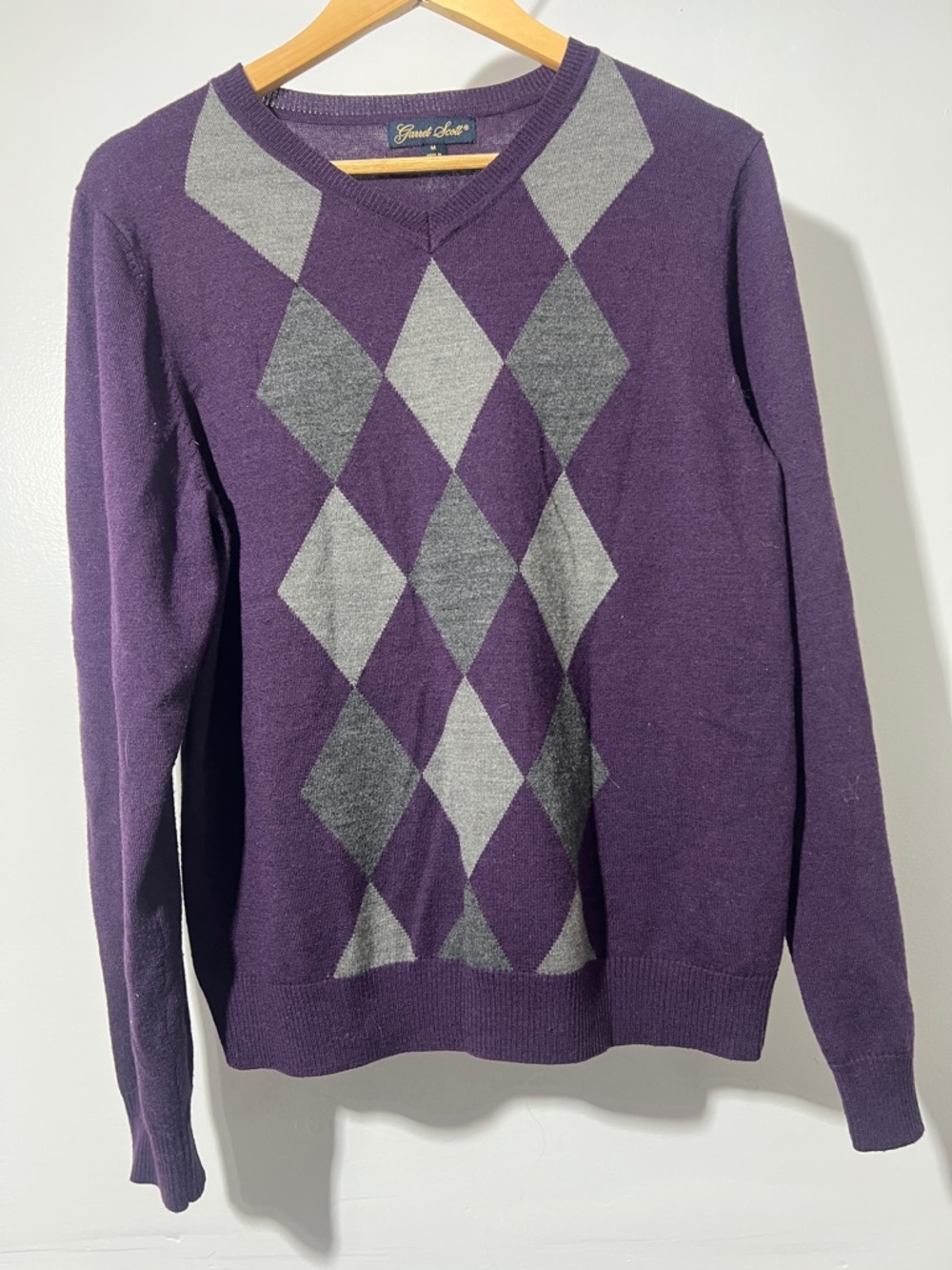 Men’s Merino blend Argyle Sweater